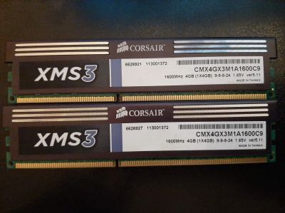Лот: 16430687. Фото: 1. Оперативная память 2 x 4Гб Corsair... Оперативная память