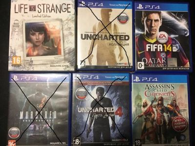 Лот: 8164832. Фото: 1. 3 диска PS4. Игры для консолей