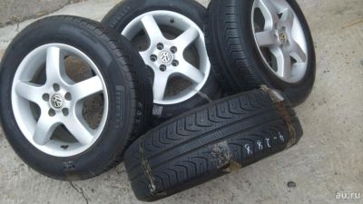 Лот: 5875507. Фото: 1. бренд Volkswagen оригинальный. Шины на дисках