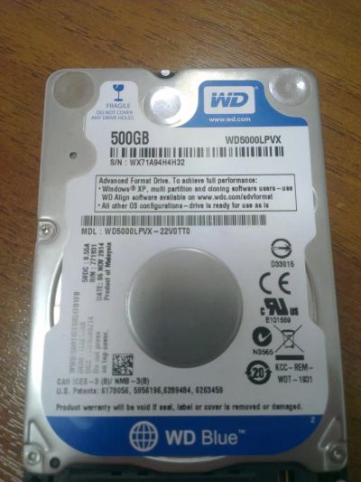 Лот: 7095851. Фото: 1. Жесткий диск 2.5 WD Blue WD 5000LPVX-22votto... Жёсткие диски (HDD)