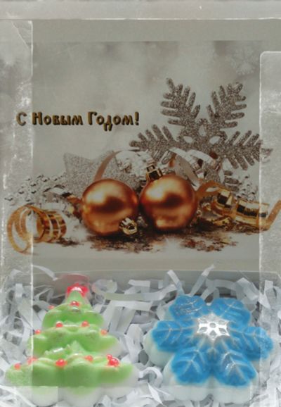Лот: 12083383. Фото: 1. Новогоднее мыло ручной работы. Мыло ручной работы