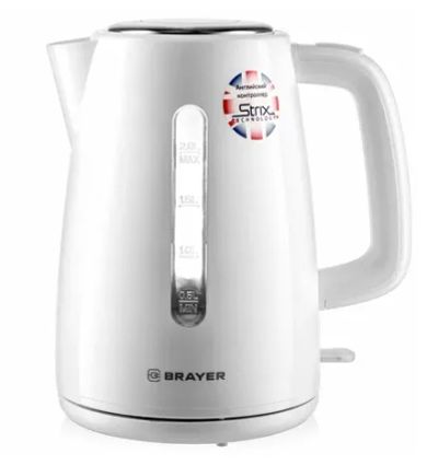 Лот: 23341827. Фото: 1. Чайник 2.0 л, Brayer BR1058WH... Чайники, кофемашины, кулеры