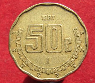 Лот: 16145367. Фото: 1. Мексика 50 сентаво, 1997г. Америка