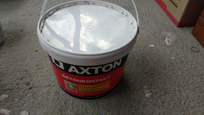 Лот: 22182735. Фото: 1. Бетонконтакт Axton 5кг. Краски, лаки, растворитель