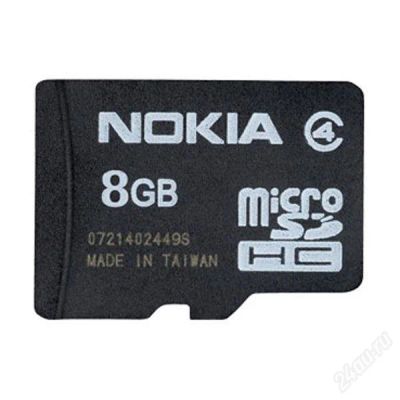 Лот: 1140948. Фото: 1. Карта памяти MicroSd 8Gb NOKIA. Карты памяти