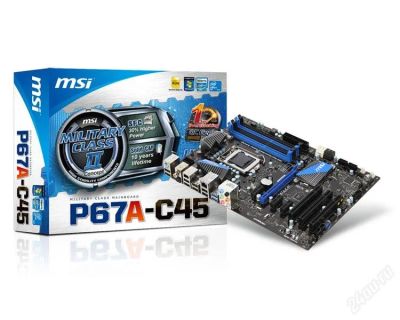 Лот: 1217940. Фото: 1. Системная плата MSI P67A-C45. Материнские платы