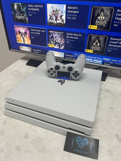 Лот: 19422332. Фото: 1. Белая Playstation 4 Pro 1Tb Онлайн... Игровые приставки, консоли