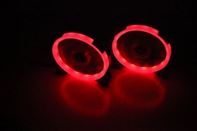Лот: 8792081. Фото: 1. Новый яркий LED cooler RED 12x12... Системы охлаждения
