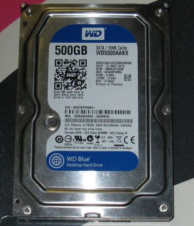 Лот: 6685111. Фото: 1. 500Gb WD5000AAKX. Жёсткие диски (HDD)