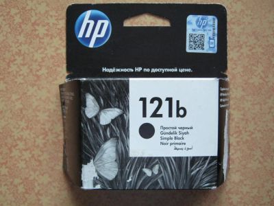Лот: 11052741. Фото: 1. Картридж струйный HP 121b Чёрный. Картриджи, расходные материалы