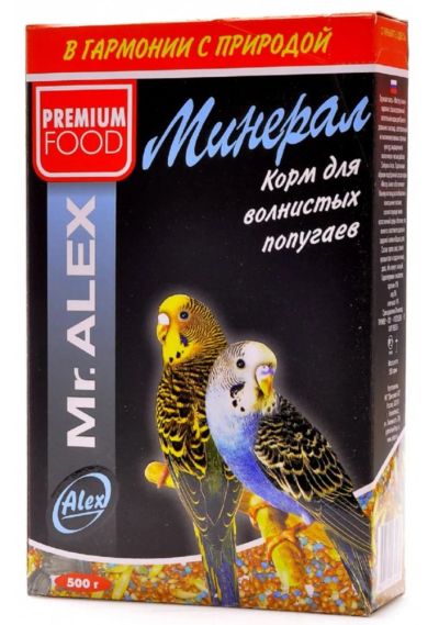 Лот: 6429768. Фото: 1. Корм Mr. ALEX Минерал для волнистых... Корма