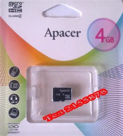 Лот: 672263. Фото: 1. Карта памяти microSD 4Gb класс... Карты памяти
