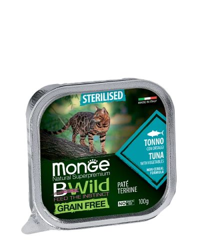 Лот: 16057225. Фото: 1. Monge Cat BWild Grain Free (Монж... Корма