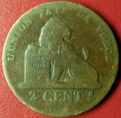 Лот: 7149171. Фото: 1. Бельгия 2 сантима 1870 год. Европа