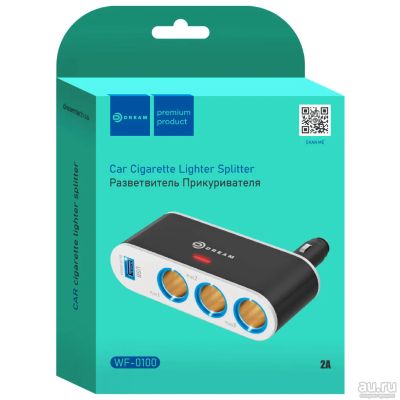 Лот: 17156552. Фото: 1. Разветвитель прикуривателя WF-0100... Электроприборы для автомобиля