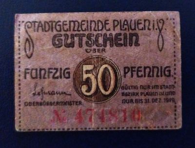 Лот: 19685334. Фото: 1. Германия нотгельд 50 пфеннингов... Частные выпуски, копии банкнот