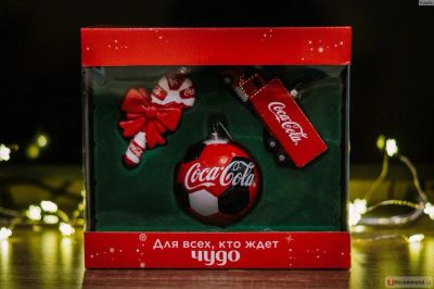 Лот: 10762039. Фото: 1. Набор ёлочных игрушек Coca cola... Гирлянды, шарики, новогодние аксессуары
