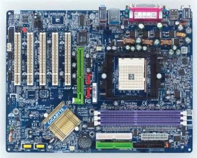 Лот: 4299567. Фото: 1. Мат. Плата Gigabyte, 754 сокет... Материнские платы