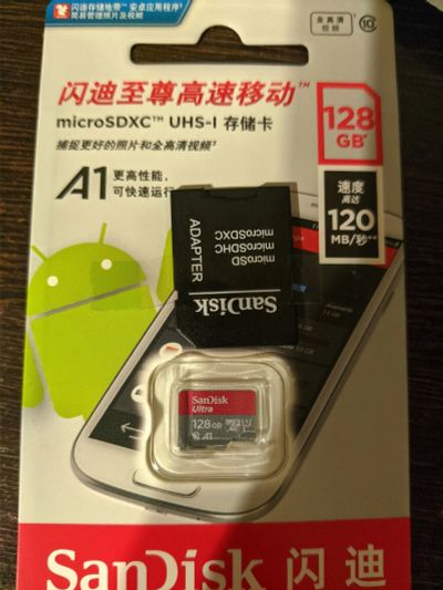 Лот: 18387578. Фото: 1. Карта памяти MicroSD 128 gb SanDisk... Карты памяти