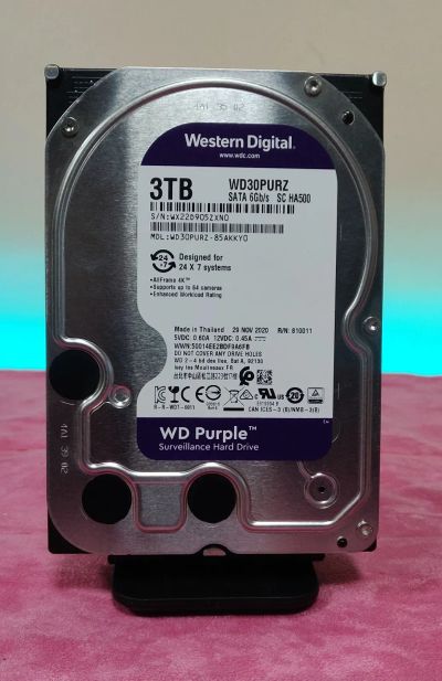 Лот: 23695627. Фото: 1. HDD 3 Tb/WD Purple wd30purz/SATA3... Жёсткие диски (HDD)