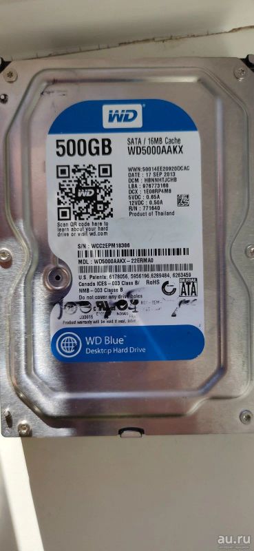 Лот: 18196865. Фото: 1. HDD WD 500GB (WD5000AAKX). Жёсткие диски (HDD)