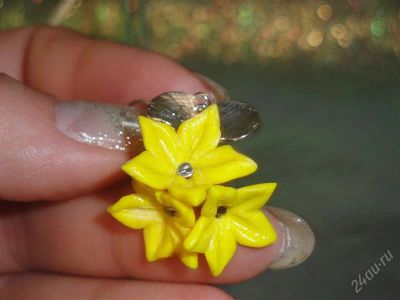 Лот: 1480729. Фото: 1. Изделия из полимерной глины,серьги... Серьги, каффы