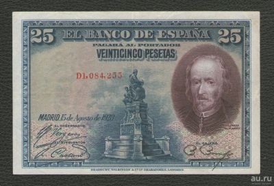 Лот: 16139648. Фото: 1. 25 песет 1928 года. Испания. Красивая... Европа
