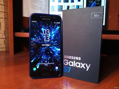 Лот: 15431353. Фото: 1. Samsung Galaxy S7 black. Смартфоны