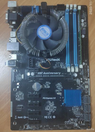 Лот: 17929585. Фото: 1. Материнская плата ASROCk H97 Anniversary. Материнские платы