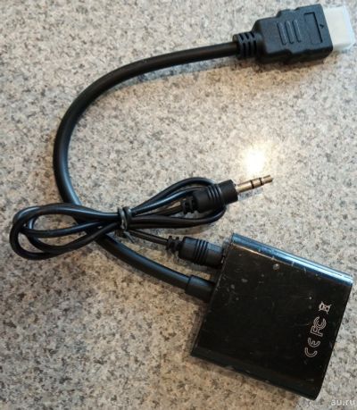 Лот: 18291607. Фото: 1. Переходник с HDMI на VGA со звуком. Шлейфы, кабели, переходники