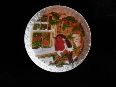 Лот: 6693784. Фото: 1. Новогодний сувенир Птичка( декупаж... Декупаж