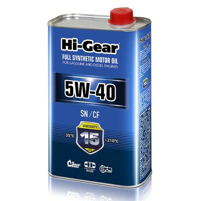 Лот: 9453888. Фото: 1. Моторное масло Hi-Gear SAE 5W-40... Масла, жидкости