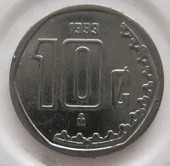 Лот: 8371369. Фото: 1. Мексика 10 сентаво 1993. Америка