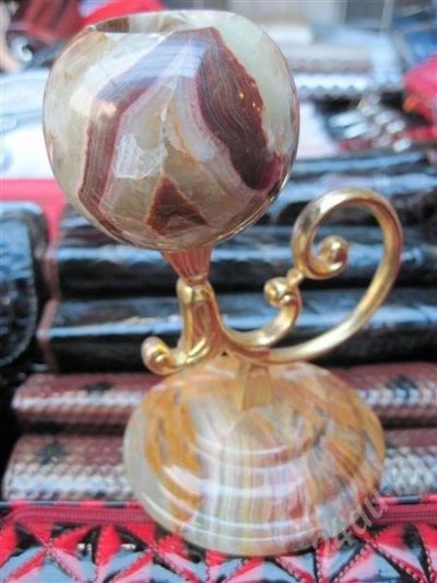 Лот: 287412. Фото: 1. Подсвечник из оникса (малый). Другое (сувениры, подарки)