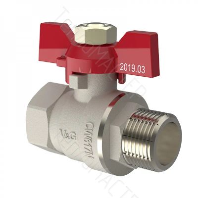 Лот: 24898511. Фото: 1. V&G Кран шаровой 3/4" ВН бабочка... Запорная и предохранительная арматура