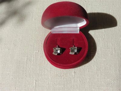 Лот: 2736913. Фото: 1. Серьги (мельхиор, горный хрусталь... Серьги, каффы