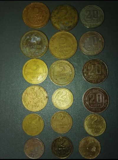Лот: 21057114. Фото: 1. Ранние Советы. Набор 18 монет. Россия и СССР 1917-1991 года