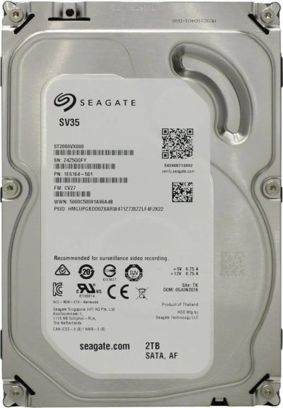 Лот: 8995535. Фото: 1. Жесткий диск Seagate SV35 2Tb... Жёсткие диски