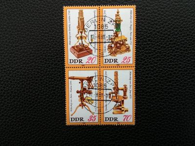 Лот: 14664817. Фото: 1. 1980. ГДР. Старые Микроскопы. Марки