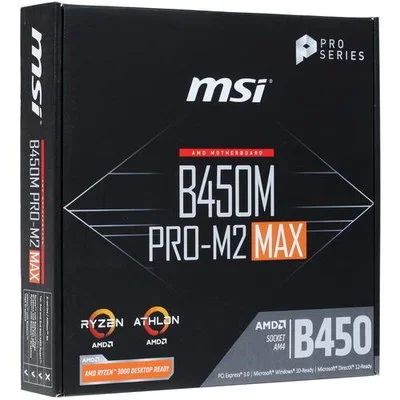 Лот: 18154773. Фото: 1. MSI B450M PRO-M2 MAX. Обмен. Материнские платы