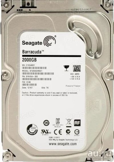 Лот: 13399041. Фото: 1. HDD 2 Tb SATA 6Gb/s Seagate Barracuda... Жёсткие диски (HDD)