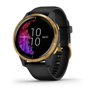 Лот: 17118741. Фото: 1. Garmin Venu черные с золотистым... Смарт-часы, фитнес-браслеты, аксессуары