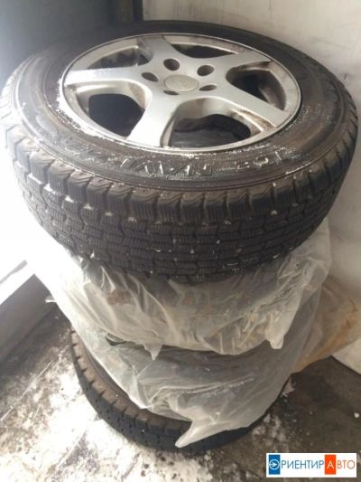 Лот: 10360074. Фото: 1. Колеса 5x110, R15, резина Goodyear... Шины на дисках
