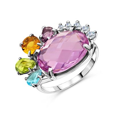 Лот: 23859466. Фото: 1. Серебряное кольцо с алпанитом... Кольца, перстни