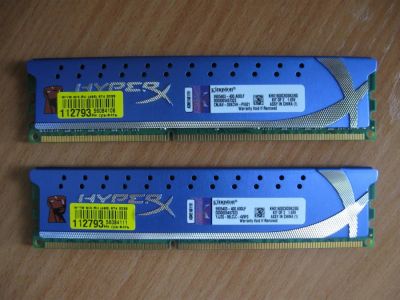 Лот: 11225773. Фото: 1. DDR3 2x4GB Kingston KHX1600C9D3K2... Оперативная память