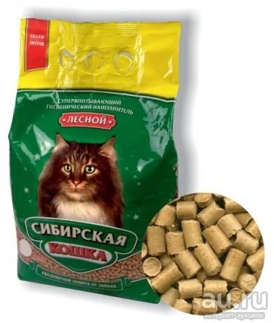Лот: 14067379. Фото: 1. Наполнитель Сибирская Кошка лесной... Миски, лотки, наполнители