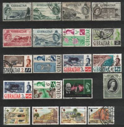 Лот: 25770332. Фото: 1. Брит.Гибралтар 1953-99 QEII_003. Марки