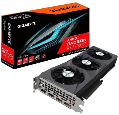 Лот: 18387637. Фото: 1. Видеокарта 12Gb RX6700XT Gigabyte... Видеокарты