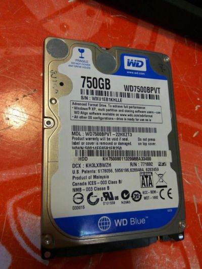 Лот: 9990189. Фото: 1. 2.5 Дюйма WD7500BPVT 600GB Востановленный... Жёсткие диски (HDD)
