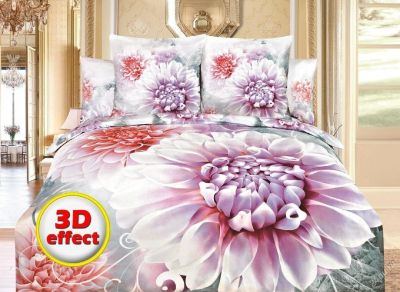 Лот: 3859520. Фото: 1. Постельное бельё из сатина 3D... Постельное бельё